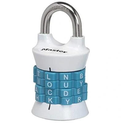 Imagen de Master Lock 1535DWD Vertical Resettable Word Combo Lock, Assorted Colors (Pack of 1) by (English Manual)