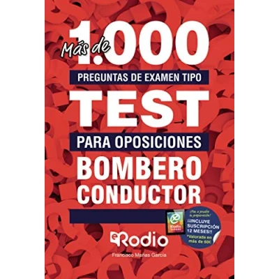 Imagen de Bombero Conductor. Más de 1.000 preguntas examen tipo test para oposiciones + 1 AÑO online gratis (FONDO)