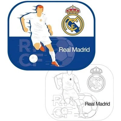 Imagen de ARDITEX Protectores de Sol para Ventanas Coches 2 Unidades Póster Pintar Club Real Madrid CF