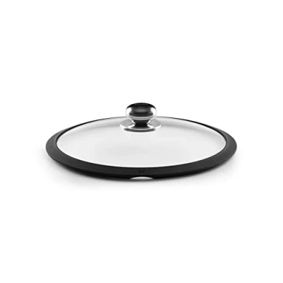 Imagen de Castey Tapadera De Cristal Con Aro Silicona Y Pomo Inoxidable 36Cm