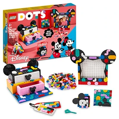 Imagen de LEGO 41964 Dots Disney Mickey y Minnie Mouse: Caja de Proyectos Vuelta al Cole, Juguete, 6en1, Manualidades para Niños Niñas, Ideas Reyes Personalizados