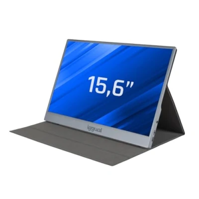 Imagen de iggual Monitor Portátil de 15,6&quot;. Panel IPS Full HD (1920x1080). Formato 16:9. Pantalla Viaje Auxiliar para portátil/Mac/Nintendo Switch/Teléfono. (36x23x1 cm) (MPL156)