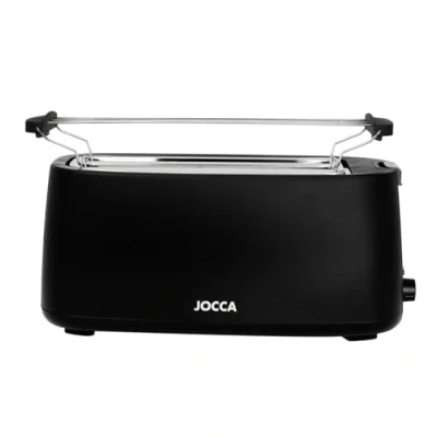 Imagen de JOCCA Tostadora 2 Rebanadas, Línea Nature/ 7 Niveles de Tostado/Función Descongelar, Recalentar y Cancelar/Recogemigas/Ranuras anchas para distintos tipos Pan, Bollería (Negro 4 Rebanadas)