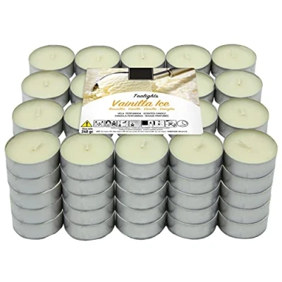 Imagen de Lumar Aromatic Velas de té aromáticas (Vainilla Pack 100 Velas)