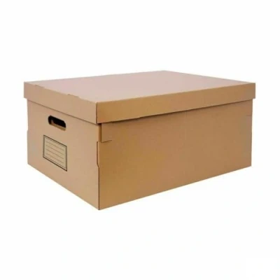 Imagen de Confortime Caja de Almacenaje con Tapa Cartón 45 x 35 20 cm (6 Unidades)