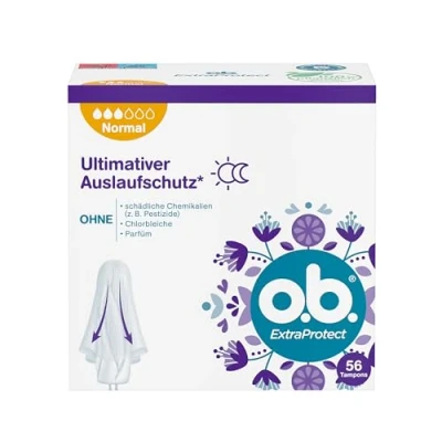 Imagen de o.b. 56 tampones extra Protect normal para días medianos a más fuertes*