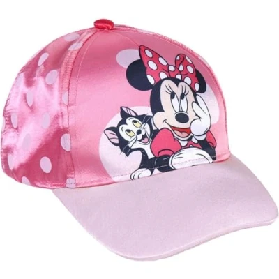 Imagen de Gorra Infantil de Minnie Mouse Color Rosa Apta 2 a 8 Años Combina Algodón y Poliéster para Niños con Velcro Trasero Ajustable Producto Original Diseñado en España