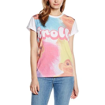 Imagen de Plastic Head Trolls Big Print Sublimation Grst Camiseta, Blanco, M para Mujer