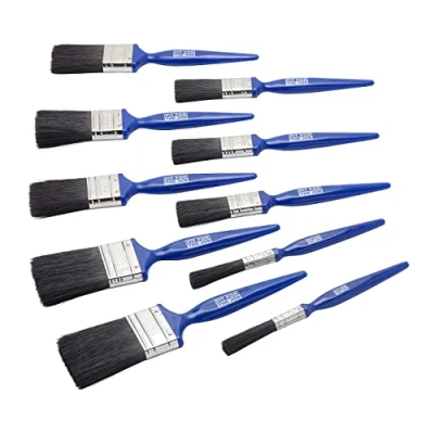 Imagen de Fit For The Job Sin pérdida de cerdas Juego Pinceles Pintura DIY 10 Piezas para un Acabado Suave con Pinturas en emulsión, Brillantes y satinadas 2 x 0,5&quot;, 3 1, 1,5&quot;,