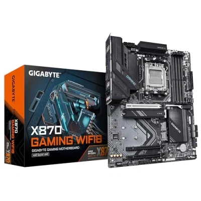 Imagen de GIGABYTE X870 Gaming WIFI6 Placa Base Compatible con CPUs AMD Ryzen 9000, VRM de 8+2+2 Fases, hasta 8000MHz DDR5 (OC), 1x PCIe 5.0, Wi Fi 6, 2.5GbE LAN, USB 4