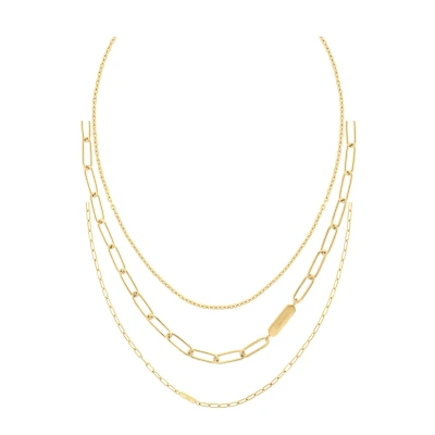Imagen de Calvin Klein GP Chain Necklaces GIFT SET Collar goldcoloured, Mujer, Talla: One Size, Gold coloured