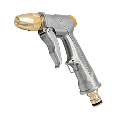 Imagen de DERASL Pistola pulverizadora de Metal para Manguera jardín,Boquilla pulverización Alta presión Resistente,Lavado Limpieza Automóvil/Riego del Césped,Limpieza Jardines