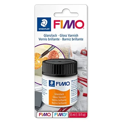 Imagen de Staedtler Fimo 8704 01 BK. Barniz brillante transparente con base de agua. Envase individual 35 ml.