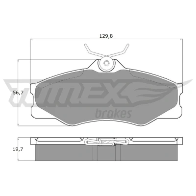 Imagen de TOMEX brakes TX 11 66 Juego de pastillas freno Eje delantero VOLKSWAGEN: TRANSPORTER 3 Bus, Kasten,