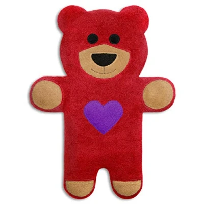 Imagen de SACO TÉRMICO Leschi de semillas para microondas/para el dolor estómago/Animal: Oso Teddy con corazón, rojo