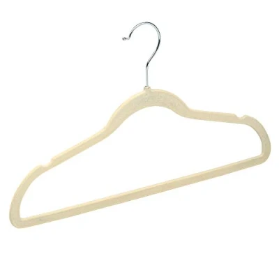 Imagen de COM FORT HOUSE Percha Terciopelo Color Beige Antideslizantes y Resistentes Perchas para Ropa Ideal Chaquetas, Pantalones o Blusas Diseño Elegante 40 Unidades
