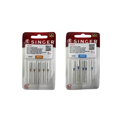 Imagen de Pack de 10 Agujas Singer 2022 para Overlock 14SH, 14CG y otras Grosores 80/12 90/12 ELx705 15x1