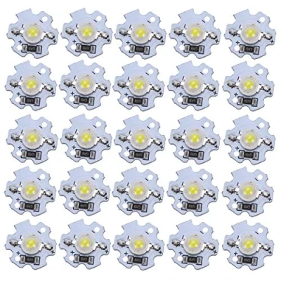 Imagen de Garosa 25 piezas de cuentas lámpara LED 5V chips 200LM 1W SMD alta potencia bombilla luz chip para exposición estudio en el hogar Foodlight (Blanco puro 60006500K)