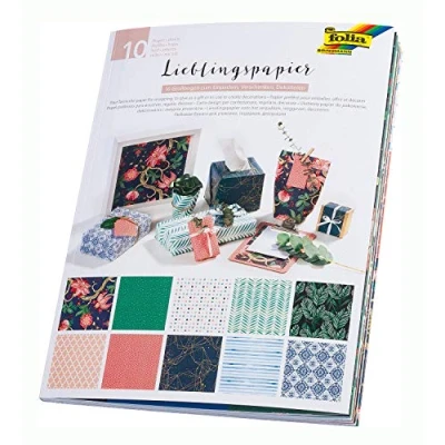 Imagen de Folia 37001 Papel con diseño impreso por una cara, 80 g/m², hojas en 10 diseños diferentes, aprox. 50 x 70 cm, multicolor , color/modelo surtido