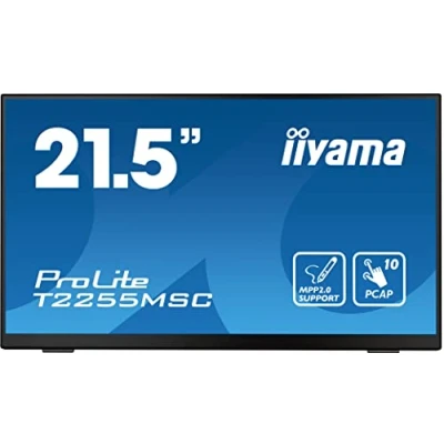 Imagen de iiyama T2255MSC B1 21,5&quot; Bonded PCAP 10P Táctil, MPP2.0 (Active Stylus) Supported, 1920x1080, Panel IPS, Flat Bezel Free Glass Front, HDMI, Displayport, 400cd/m², USB Hub 2X 3.0, Altavoces, Bookstand