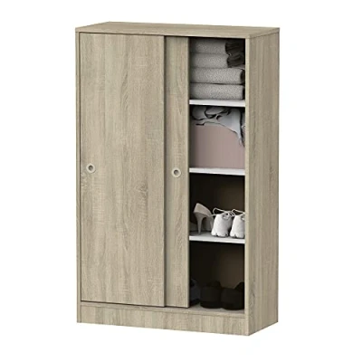 Imagen de MUEBLES PITARCH Armario Auxiliar Multiusos bajo Puertas Correderas para Limpieza, cocinas, galerías, despachos 120x74x33cm (Alto x Ancho Fondo), Blanco, Colección Tibet