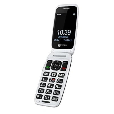 Imagen de Geemarc CL8700 Teléfono Móvil Clamshell 4G Amplificado con Botones Grandes, Función SOS y Teclas de Memoria para Personas Mayores Discapacidad Auditiva Desbloqueado Bluetooth Versión ES