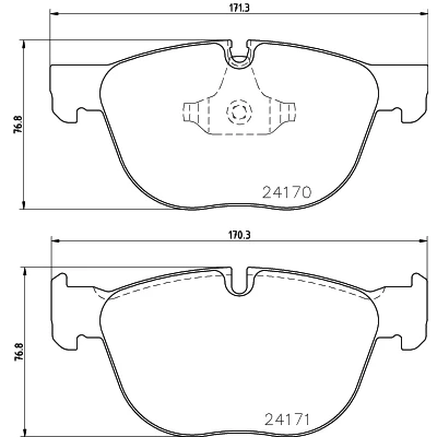 Imagen de HELLA 8DB 355 012 541 Juego de pastillas freno preparado para indicador desgaste BMW: X6, X5, X4