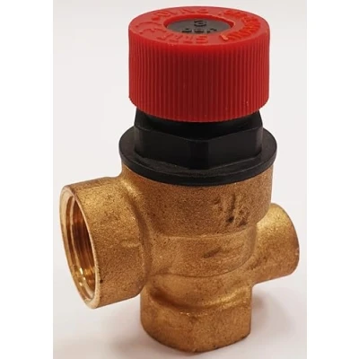 Imagen de VALVULA SEGURIDAD A MEMBRANA HEMBRA 1/2&quot; 3BAR CON TOMA MANOMETRO 1/4&quot;