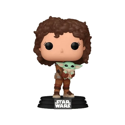 Imagen de Funko Pop! Vinyl: Star Wars: The Mandalorian S9 Peli Motto with Grogu (The Child, Baby Yoda) Figura de Vinilo Coleccionable Idea Regalo Mercancia Oficial Juguetes para Niños y Adultos