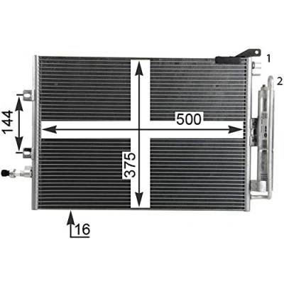 Imagen de MAHLE ORIGINAL AC 720 000P Condensador con presostato, secador 500 RENAULT: Clio 3, III Grandtour