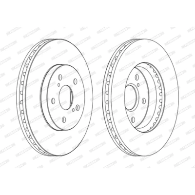 Imagen de FERODO PREMIER DDF1446C Disco de freno 296 28 5 ventilado revestido sin tornillos LEXUS: RX I, TOYOTA: Previa / Estima II