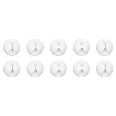 Imagen de Lifeswonderful Pack de 10 Soporte Sujeta para Cables Carga USB etc. Autoadhesivos (Blanco)