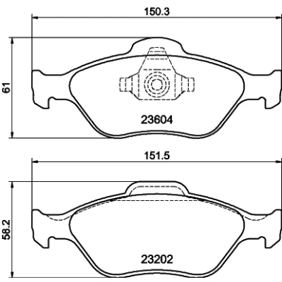 Imagen de HELLA 8DB 355 008 901 Juego de pastillas freno no preparado para indicador desgaste FORD: FIESTA 6, 5, KA Hatchback, MAZDA: 2 Hatchback