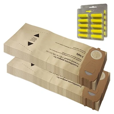 Imagen de MohMus Set 20 Bolsas de aspiradora + Ambientadores para Vorwerk Kobold VK 118, 119, 120, 121, 122, VK118, VK119, VK120, VK121, VK122