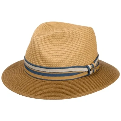Imagen de Stetson Romaro Toyo Traveller Sombrero de Paja Hombre Verano Viscosa Protección UV 40+ ala Ancha con Cinta groguén a Rayas Primavera/Verano marrón M (56 57 cm)