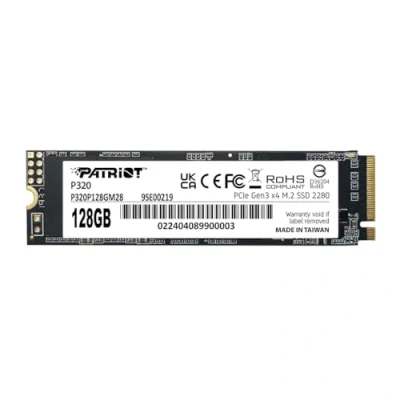 Imagen de Patriot P320 128GB SSD Interno NVMe PCIe Gen 3x4 M.2 2280 Unidad de Estado Sólido P320P128GM28