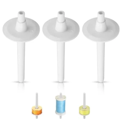 Imagen de 3 piezas de pasador carrete auxiliar, soporte hilo para la mayoría las máquinas coser
