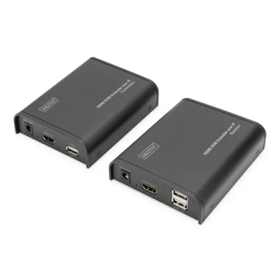 Imagen de DIGITUS DS 55202 HDMI KVM Extender Full HD 1080p 60 Hz 120 m a través de cable LAN / Ilimitado Ethernet (IP enabled) Set: Transmisor y Receptor 1,3 &amp; HDCP 1,2