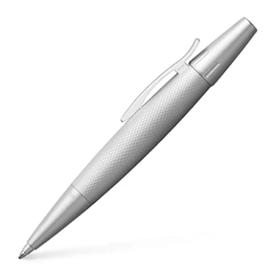 Imagen de Faber Castell 148676 e motion Pure Silver Bolígrafo giratorio (punta B, tinta negra)