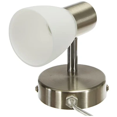 Imagen de BRILLANTE lámpara Luca suministro de pared e interruptor hierro / cromo blanco 1x R50, E14, 18W, adecuado para lámparas reflectoras (no incluidas) Escala a ++ Con línea cable