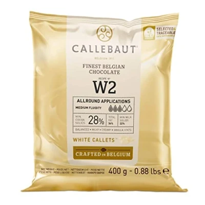 Imagen de Chocolate blanco en gotas Callebaut 28% bolsa de 400 gramos