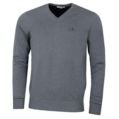 Imagen de Calvin Klein Golf Hombre con Cuello en V Tour Suéter Gris Marl L