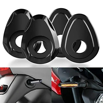 Imagen de 4 Piezas adaptadores de señal Giro Motocicleta Placas Montaje para Yamaha FZ6 FZ1 YZF R6 R1 TDM 900 XJ6 D