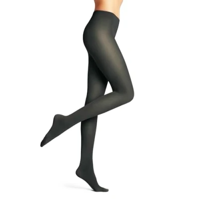 Imagen de FALKE Pure Matt 50 DEN W Ti semiopaco lisas 1 pieza, Pantimedias Mujer, Verde Forest 7474, S