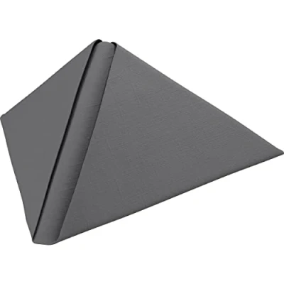 Imagen de Duni Serviettes Dunilin Granite Grey Juego de 45 cajas (40 x 40 cm), color gris