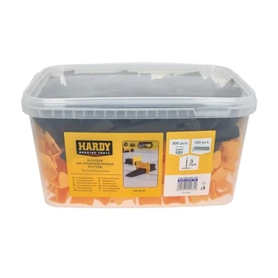 Imagen de HARDY Clips 3mm 300uds + Cuñas 100uds cubo