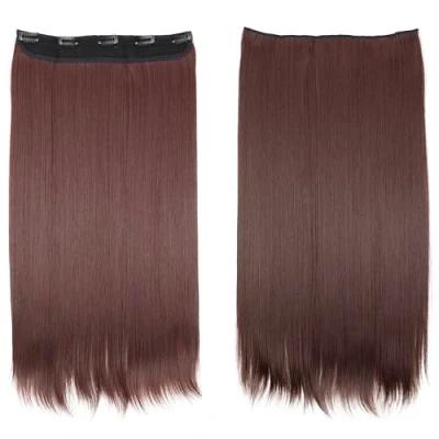 Imagen de CAISHA 60cm Clip in Extensions Extensión De Cabello Postizo Liso Marrón C68