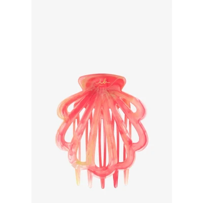 Imagen de invisibobble Clipstar L Coral Hug (1 unidad) pinza plana para el pelo mujer, gran grueso, cómoda y sin presión yoga, viajes dormir, sujeción segura en cualquier