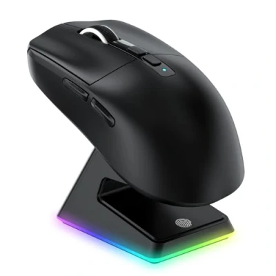 Imagen de VGN GAMEPOWER Attack Shark X6 Superlight Ratón Gaming Inalámbrico, Estación de Carga, 49g Ultraligero Mouse PC G502, 26000DPI, PixArt PAW3395, 2.4G/Bluetooth/Cableado, Batería 200 Horas, Negro