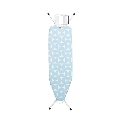 Imagen de Brabantia Tabla de Planchar B con Soporte para Plancha Vapor XL Mediana &amp; Plegable Altura Ajustable Patas Antideslizantes Funda Algodón Ajuste Calm Rustle 124 x 38 cm